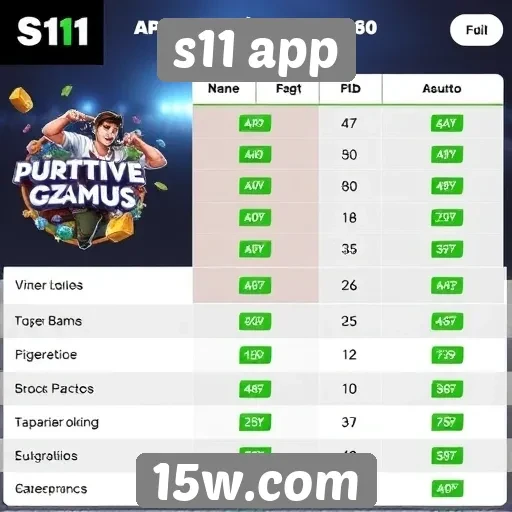 Comparação entre s11 app e outros sites de jogos